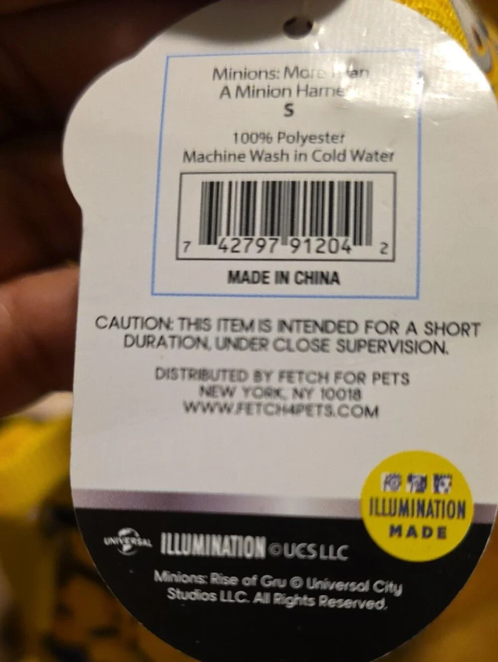 Minions Yellow & Blue Dog Harness - Printed Soft Vest